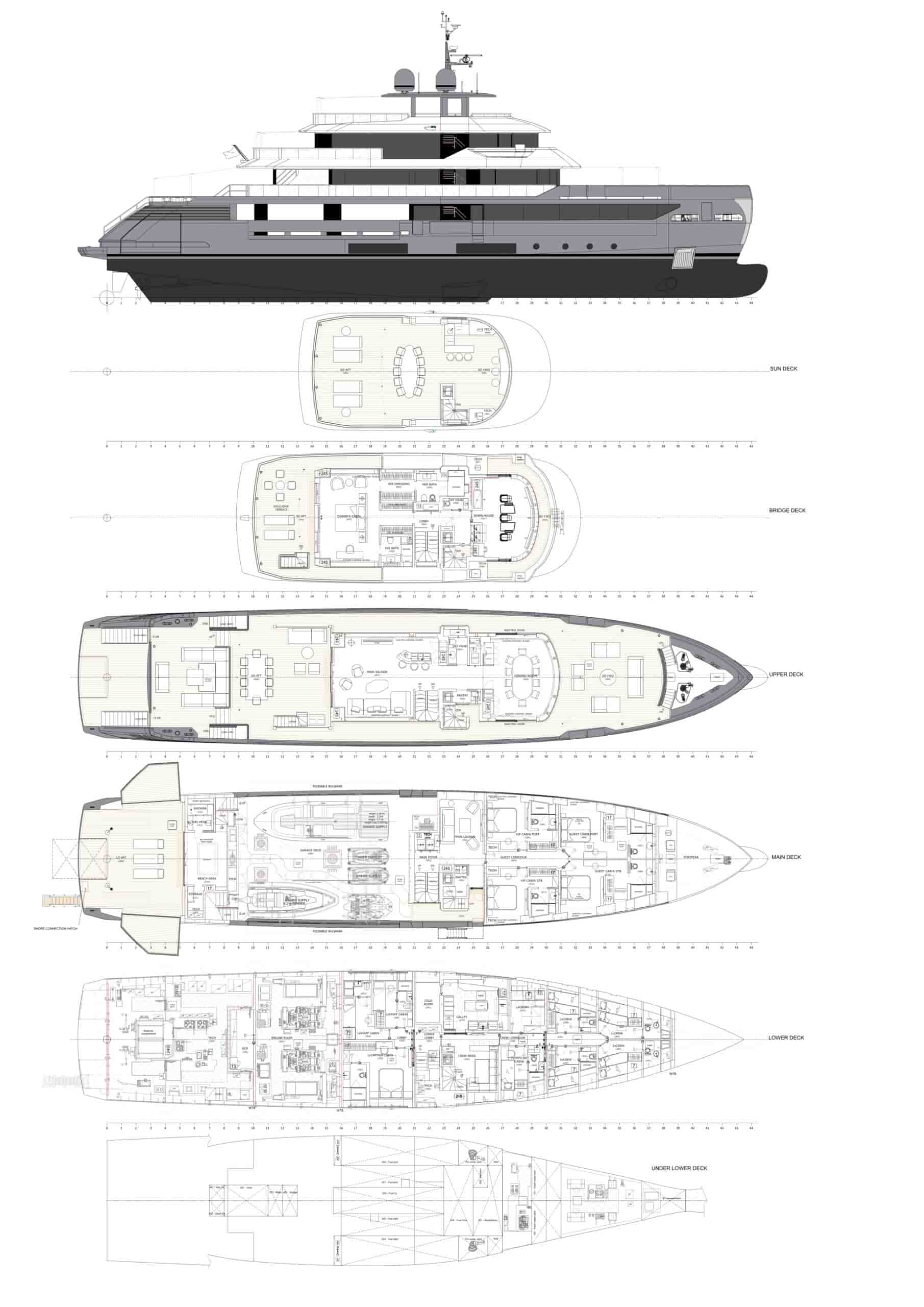 Benetti Yachts Benetti B.Yond 47M – Hybrid Steel & Aluminium Superyacht for Sale - View 10