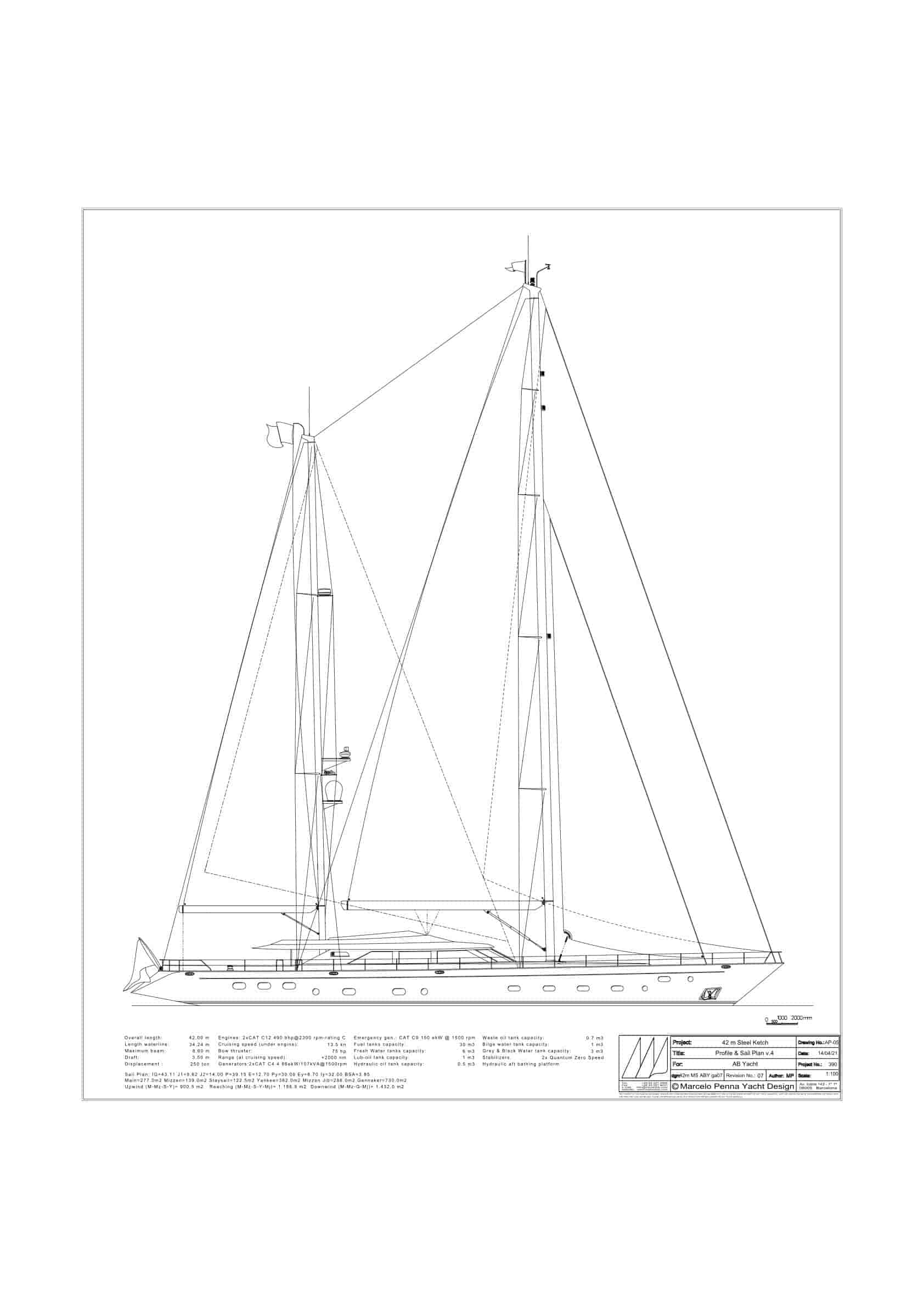 Cantieri de Pisa Motorsailor 42 M Steel Ketch - View 4