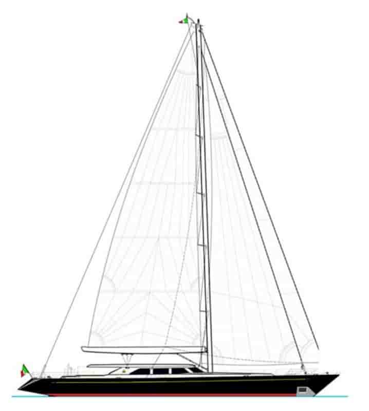 Perini Navi 45M Sloop - View 2