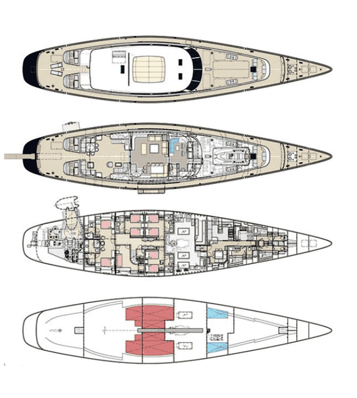 Perini Navi 45M Sloop - View 3