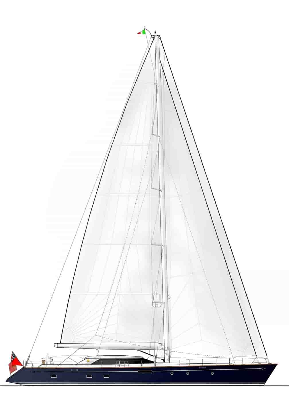 Perini Navi 40M Sloop - View 2