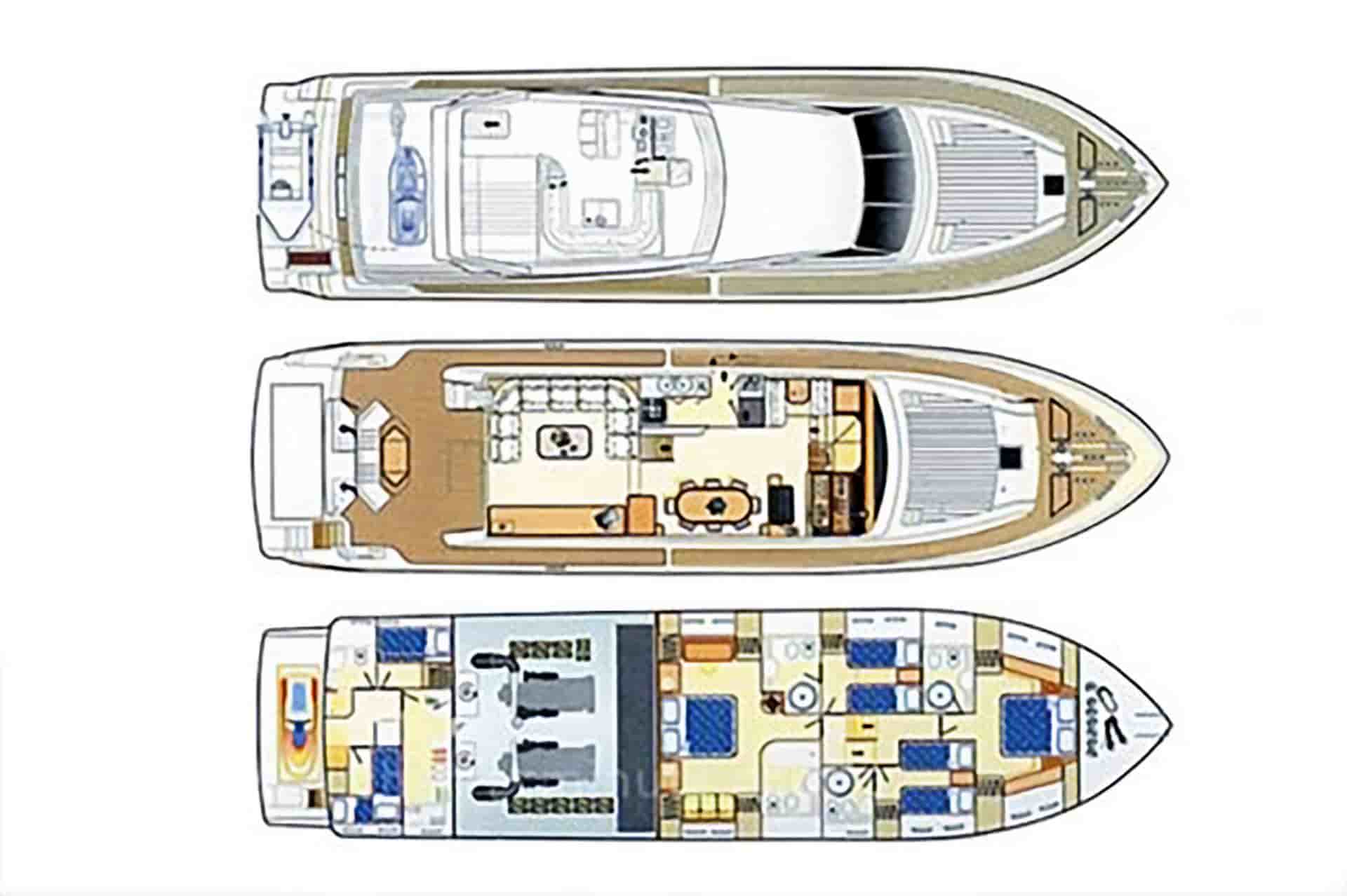 2003 Ferretti Yachts 760 - View 36